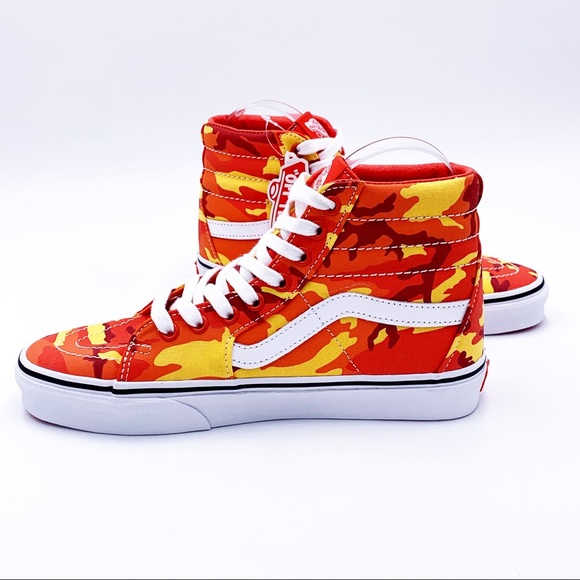 NWT Vans Orange Camo Sk8-hi Tops Mens 6 - Picture 3 of 5